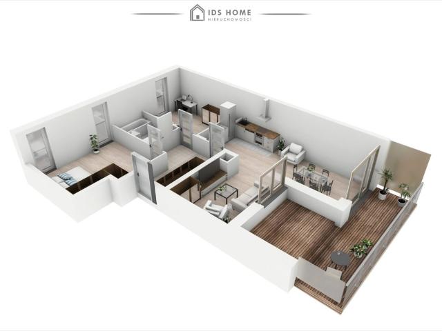 Na sprzedaż przestronne 3 pokojowe mieszkanie 76,75 m² z dużym balkonem