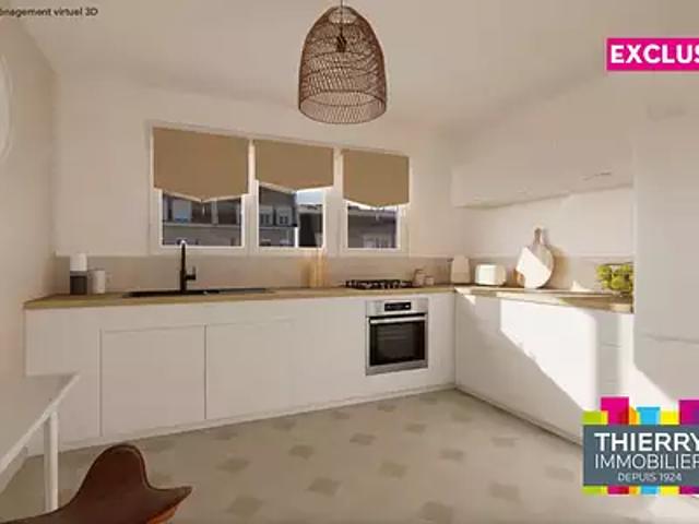 Nantes 44100 Achat / Vente appartement 3 pièces t3 cave parking