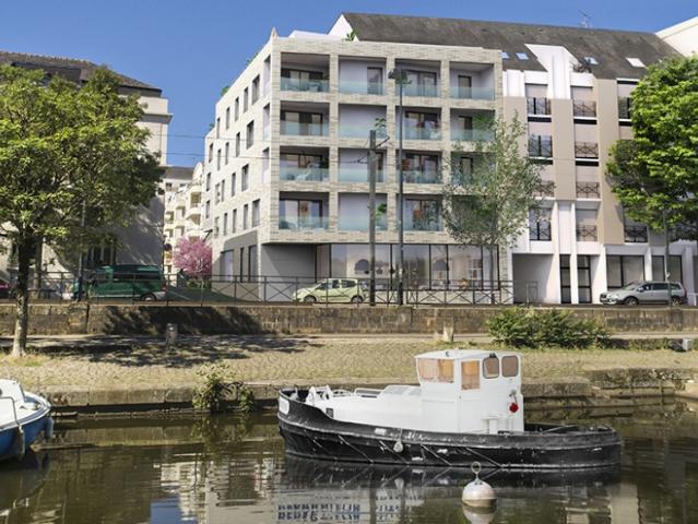 Nantes quartier prisé avec vue sur l'île de Versailles