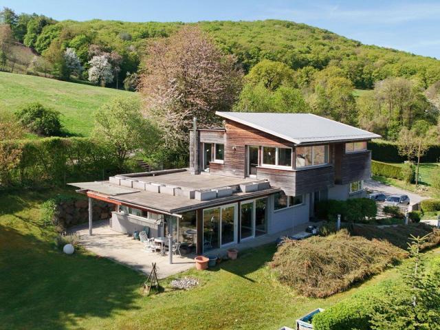 Nachhaltig wohnen mit Erdwärme – Architektenhaus in idyllischer Grünruhelage mit Weitblick