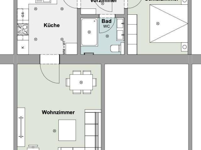 Nachmieter gesucht für Moderne 2 Zimmer Wohnung mit Einbauküche in Krems