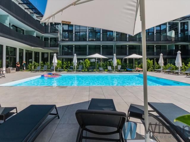 Nadmorski apartament z tarasem i garażem w Stegnie