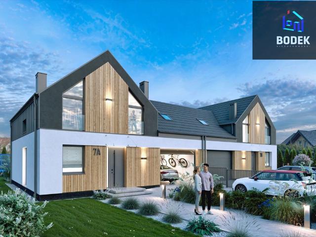 Nowoczesny dom bliźniak z garażem, 152 m2, Nadolice Wielkie