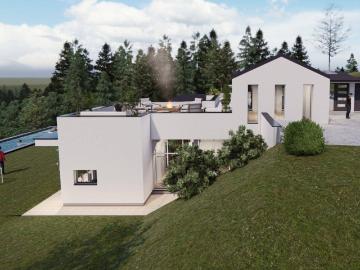 Nähe Graz: Luxuriöse Villa Rohbau bereits fertig mit herrlichem Ausblick in erhöhter Traumlage!