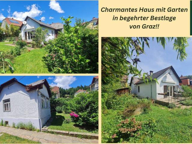 Nähe LKH & UNI Charmantes Haus mit schönen Garten, sonniger Terrasse in begehrter Bestlage von Graz! Rarität Besichtigung vereinbaren!