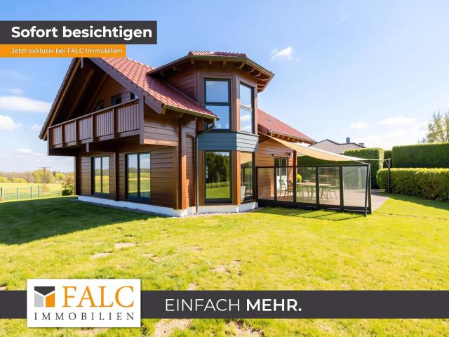 Natur pur & Design: Hochwertiges Fullwood Wohnblockhaus mit Weitblick in Ostseenähe
