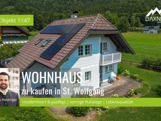 Natur. Ruhe. Lebensqualität. – Einfamilienhaus in idyllischer Lage nahe dem Wolfgangsee