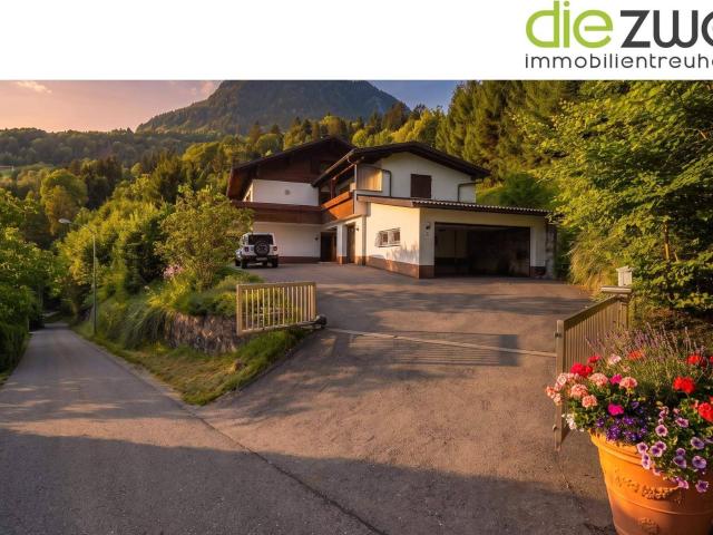 Naturidyll mit Weitblick in Frastanz: EFH auf 2.170 m² Grund, flexible Nutzung, Studio & Großgarage