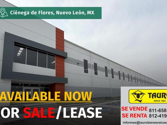 Nave Industrial en Venta y Renta de 33,590 m2 Ci?nega de Flores, N.L. MX