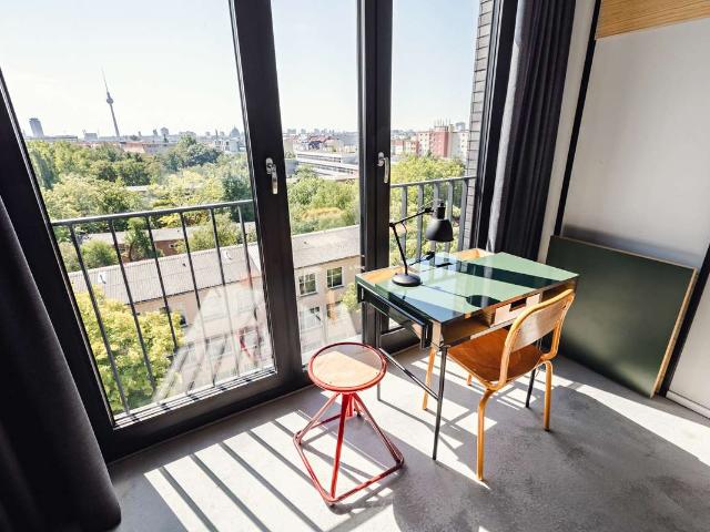 Neon Wood Student Housing Penthouse Apartment in Berlin, Mitte Wedding