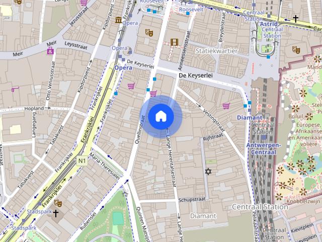 Neat studio near Antwerp central station