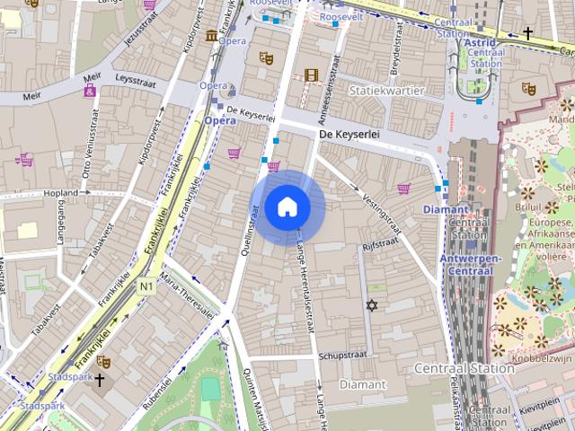 Neat studio near Antwerp central station