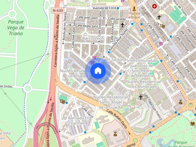 Neat single bedroom next to the Vega de Triana Park