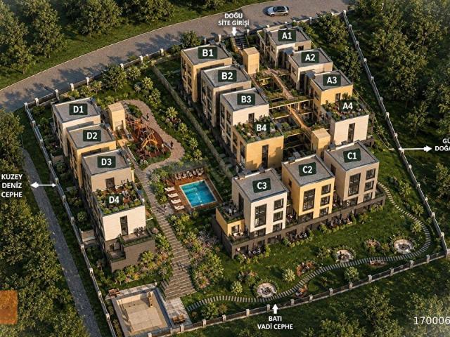 Nehir Bahçe Evleri 50 m 2+1 Daire