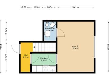Nette studio te huur nabij Wilhelminapark