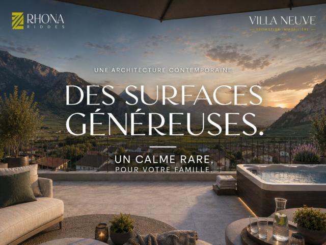 NEUVE 95 m2 de Terrasses et ROOF TOP pour cette VILLA 4.5 pcs de 344 m2 utiles