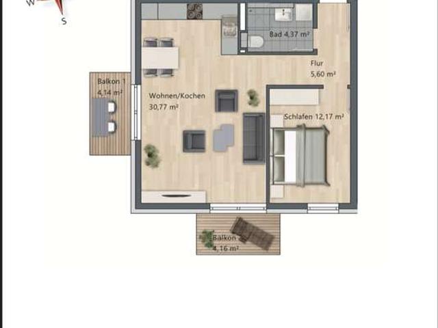 Neuwertige Wohnung mit 2 Zimmern in Ramersdorf Perlach