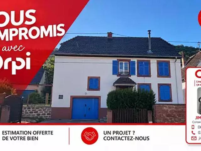 Neuwiller lès Saverne 67330 Achat / Vente maison 4 pièces t4 jardin terrasse