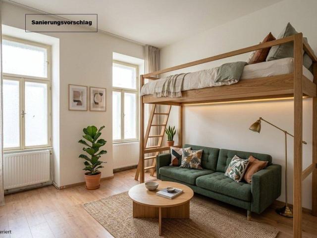 NEU+ 3 Zimmer Altbau mit zwei Bädern zum Sanieren – Balkon bewilligt, noch nicht errichtet
