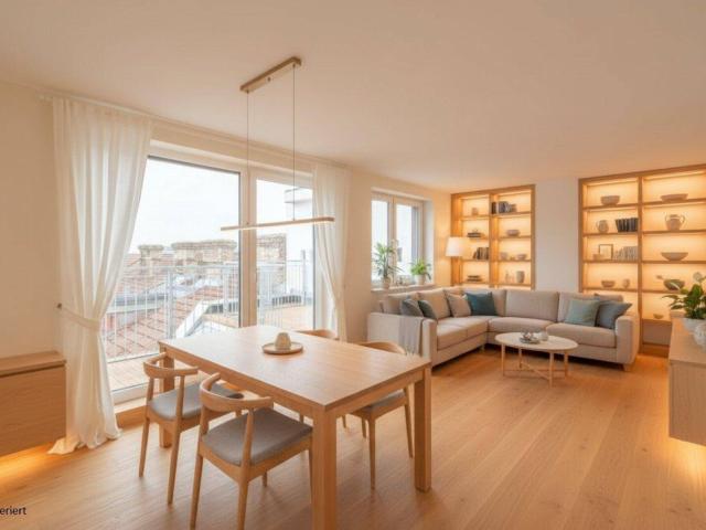 NEU+ 3 Zimmer Dachgeschoss Neubau mit Balkon und Terrasse – Fertigstellung Q1 2027 geplant