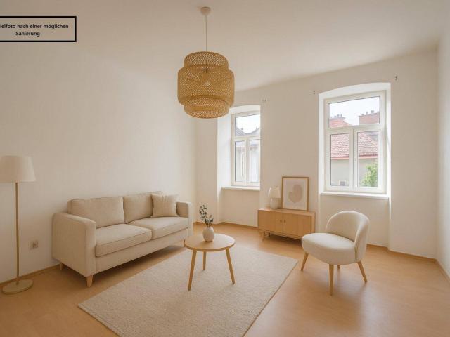 NEU+ 2 Zimmer Altbauwohnung in attraktiver Lage sanierungsbedürftig