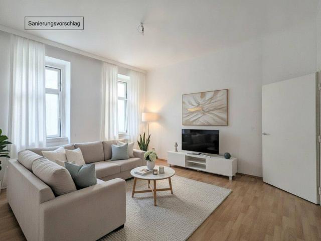 NEU+ sanierungsbedürftige 3 Zimmer Altbauwohnung, völlige Innenhoflage
