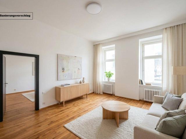 NEU+ Sanierungsbedürftige 3 Zimmer Altbauwohnung mit bewilligter Balkonoption nahe Hannovermarkt