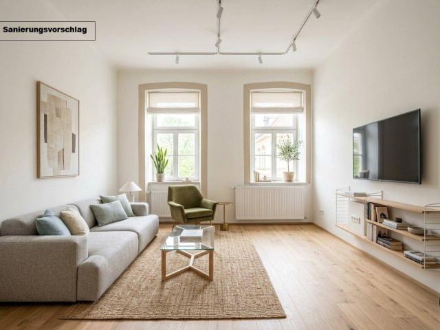 NEU+ Sanierungsbedürftige 1 Zimmer Altbau Wohnung im Erdgeschoss großes Umbau Potential