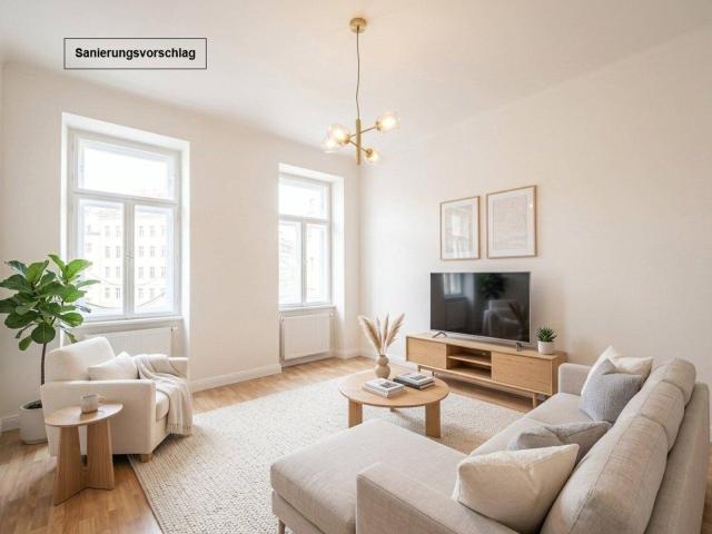NEU+ Sanierungsbedürftige 2 Zimmer Altbauwohnung in toller Lage!
