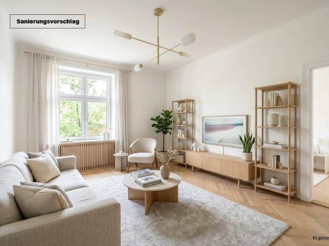 NEU+ Sanierungsbedürftige 2 Zimmer Altbauwohnung in Hietzing – Balkonbewilligung in Prüfung