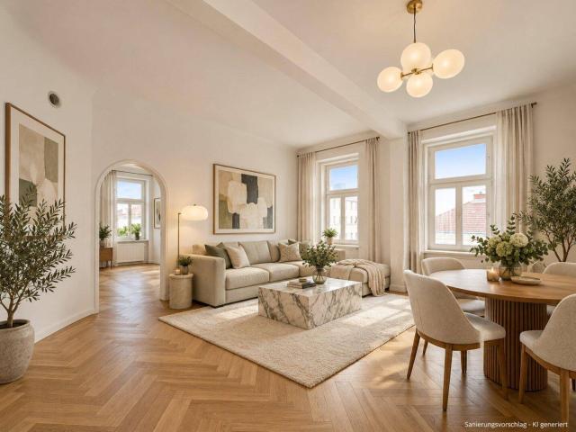 NEU+ Sanierungsbedürftiger 3 Zimmer Altbau mit Kabinett – 65 m² im 3. Stock der Quellenstraße