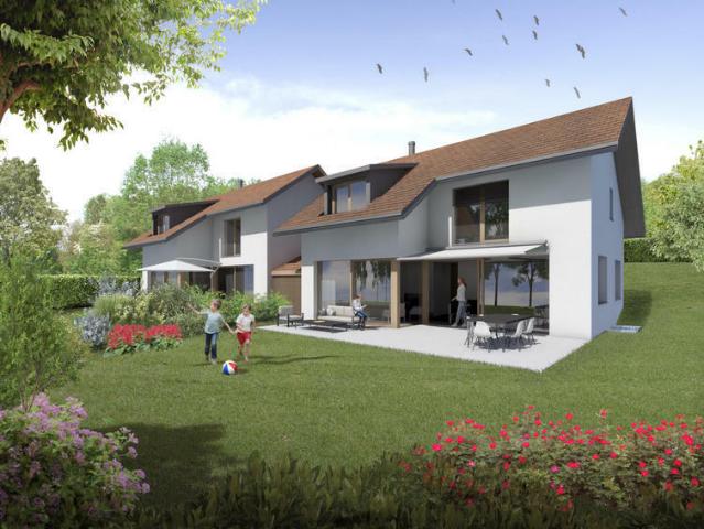 NEU! Projekt 2 Minergie Villen mit 6 Zimmern in Le Vaud