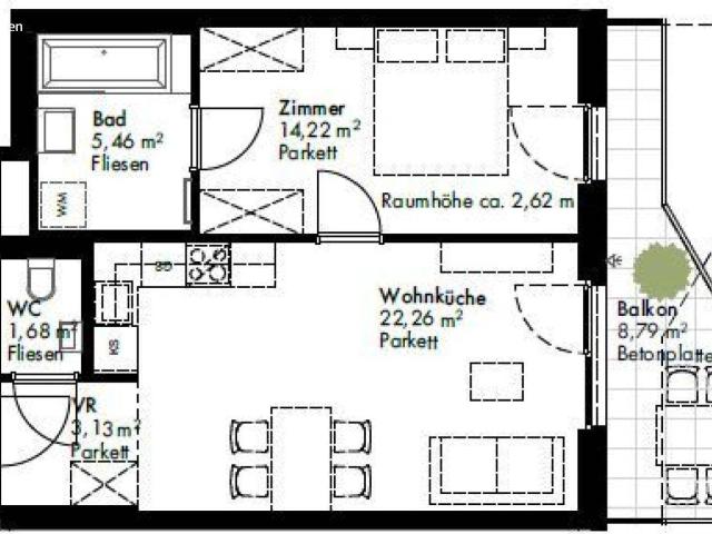 NEU Quadratisch praktisch effizient mit Balkon autofreie Wohnanlage Entspannen im Grünbereich provisionsfrei