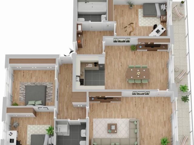 Neu! Renovierte 5 Zimmer Wohnung mit 2 Bädern, 2 Balkonen, 2 PKW Stellplätzen in Verl zu verkaufen