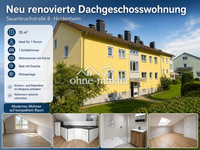 Neu renovierte Dachgeschosswohnung in Heidenheim