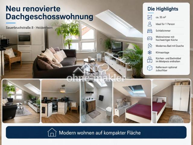 Neu renovierte Dachgeschosswohnung in Heidenheim