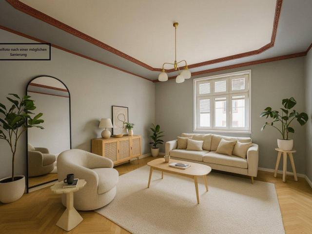 NEU+ Ruhige 2 Zimmer Altbau Wohnung sanierungsbedürftig mit getrennter Küche Umbau Potenzial!