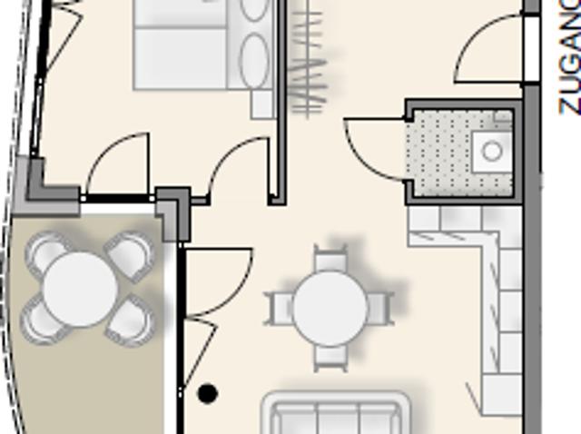 NEUBAUTRAUM 2 Zi. Wohnung | Blick auf die Weibertreu