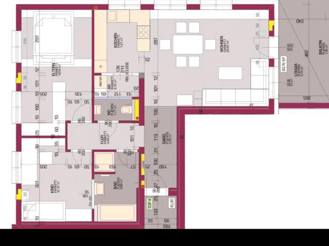 Neubauwohnung 85m2 mit Balkon und Carport in Utzenaich