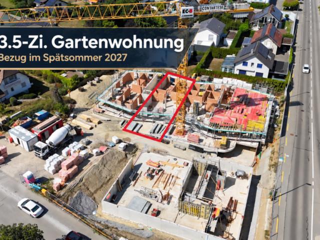 Neubau 3.5 Zi. Parterrewohnung mit grossem Gartenanteil