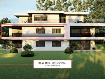 NEUBAU 3½ Zimmer | 107 m² Nutzfläche | 36 m² Terrasse