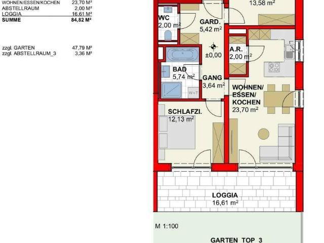 Neubau: 3 Zimmer Gartenwohnung in Südlage zu verkaufen!