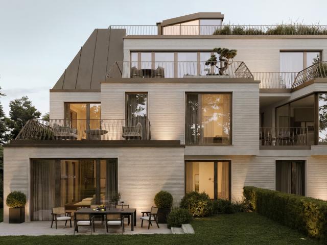 Neubau: 3 Zimmer Gartenwohnung mit großem Süd West Privatgarten und attraktivem Souterrain