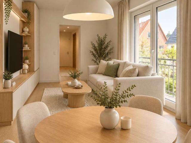 Neubau: 3 Zimmer Erdgeschosswohnung mit Terrasse und Einbauküche