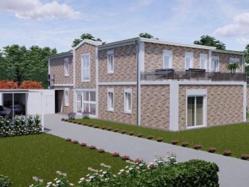NEUBAU! 3 Zimmer Erdgeschosswohnung mit Süd Terrasse und eigenem Gartenanteil in direkter Wesernähe