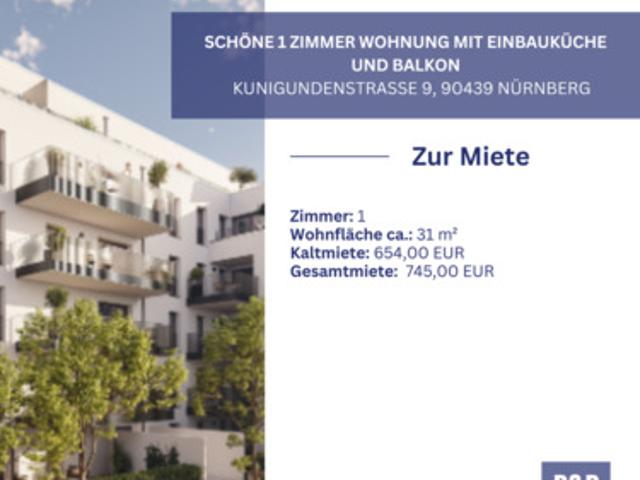 NEUBAU 1 Zimmer Wohnung mit moderner Einbauküche