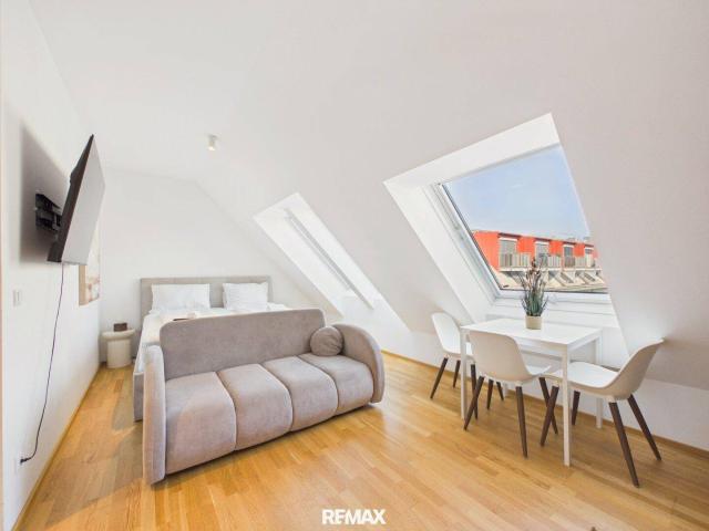 NEUBAU 2024 | STADLAU | 34 M² IM DACHGESCHOSS | VOLL MÖBLIERT – TOP 25