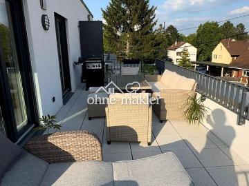 Neubau 2 Zi Penthouse Wohnung nach Erstbezug, Balkon, EBK, KFW 40+ frei ab 01.07