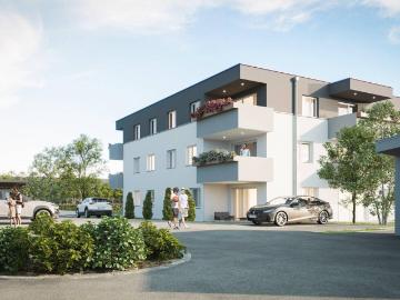Rascher Baufortschritt im Zentrum von Pram! Neubau 2 Zimmer Wohnung mit Lift, Parkplatz, Top Ausstattung!