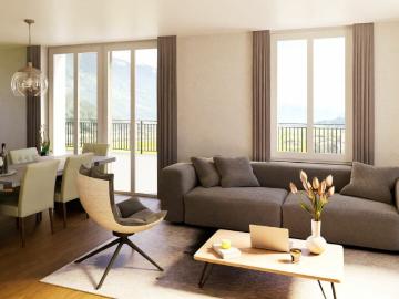 Neubau 4.5 Zimmer Ferienwohnung Nr. 14 im Mehrfamilienhaus Schönbühl 360° in Wilderswil